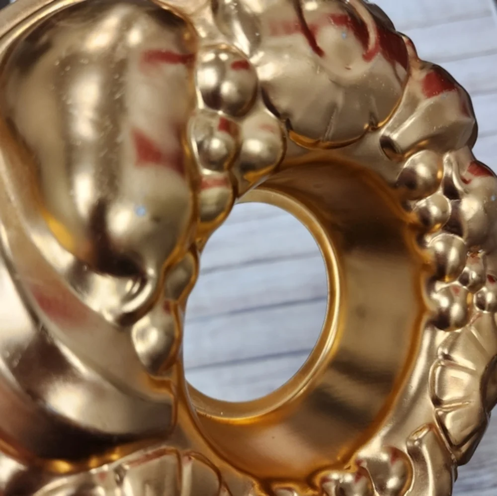 Vintage Copper Aluminum Fruit Wreath Jello Salad‎ Mold